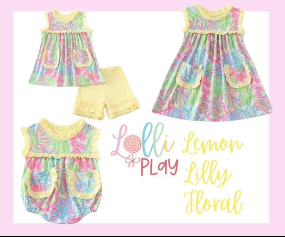 RTS - Lemon Lilly Floral / 3/6 / Bubble