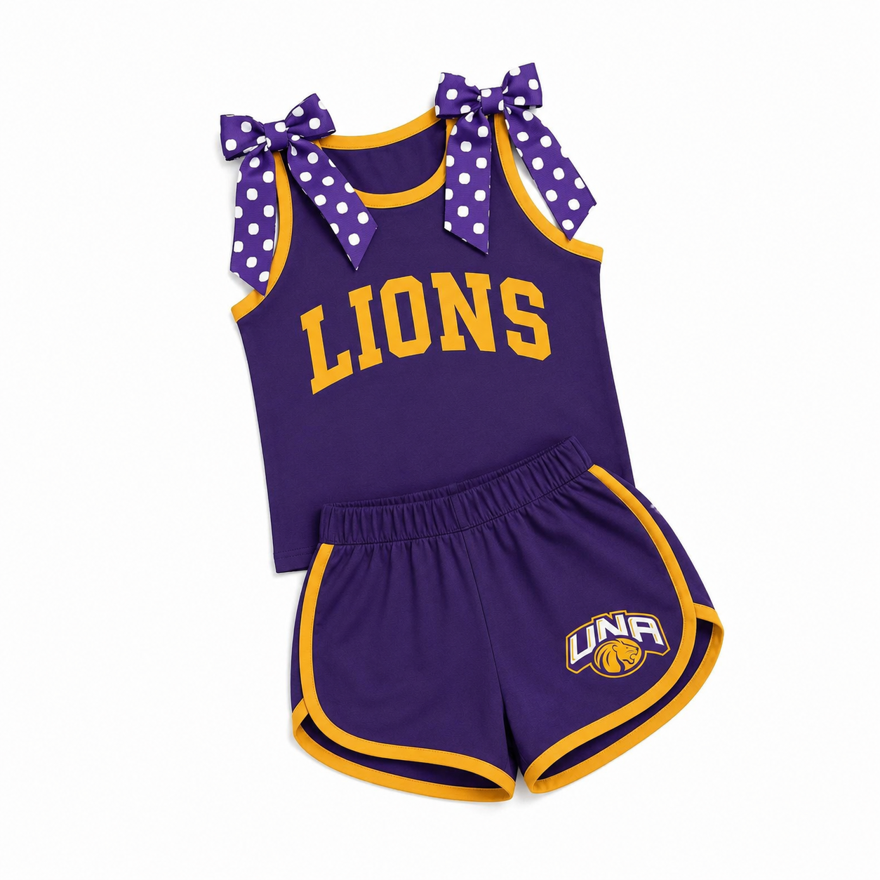 Lions Purple & Gold Game Day Bow Athletic Set (SHIPS SEP)