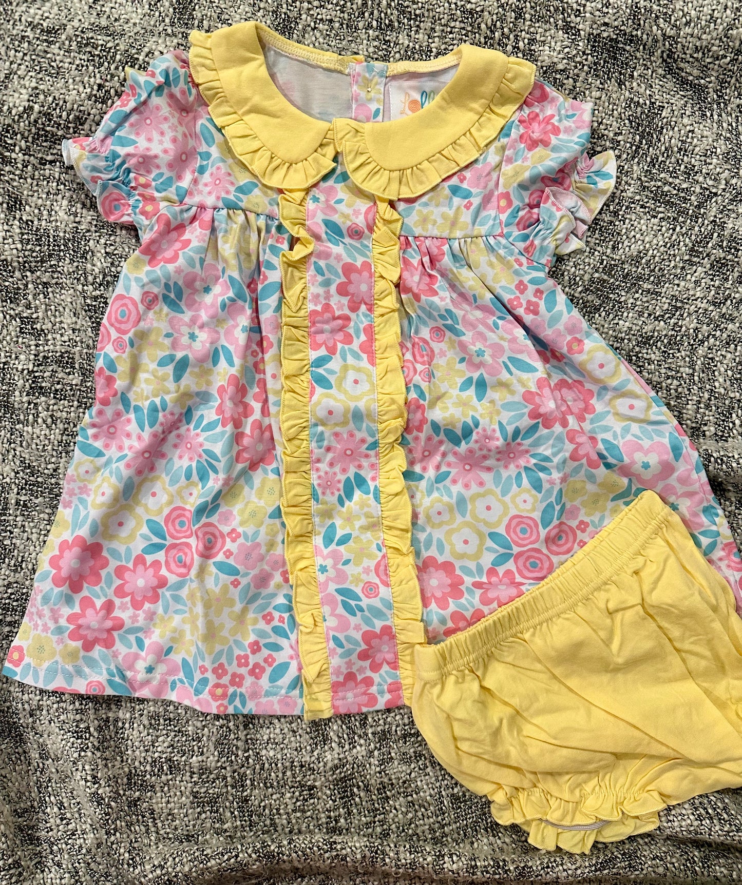 RTS - Kallie’s Floral - Girl Bloomer Set 3T