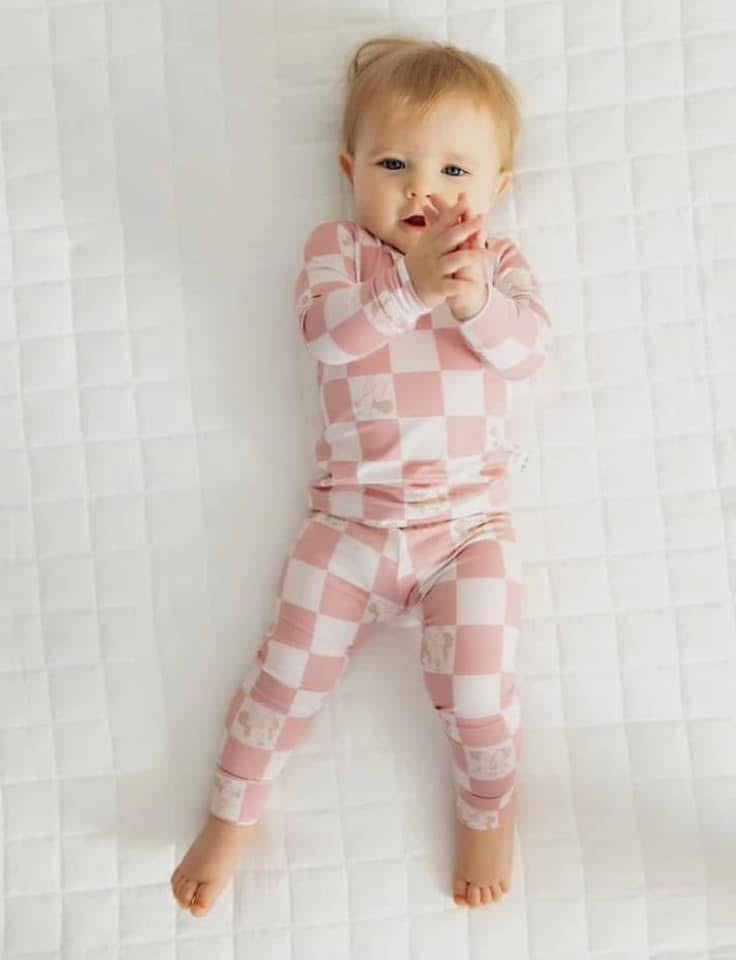 RTS - Pink Mouse Bamboo Pants Set