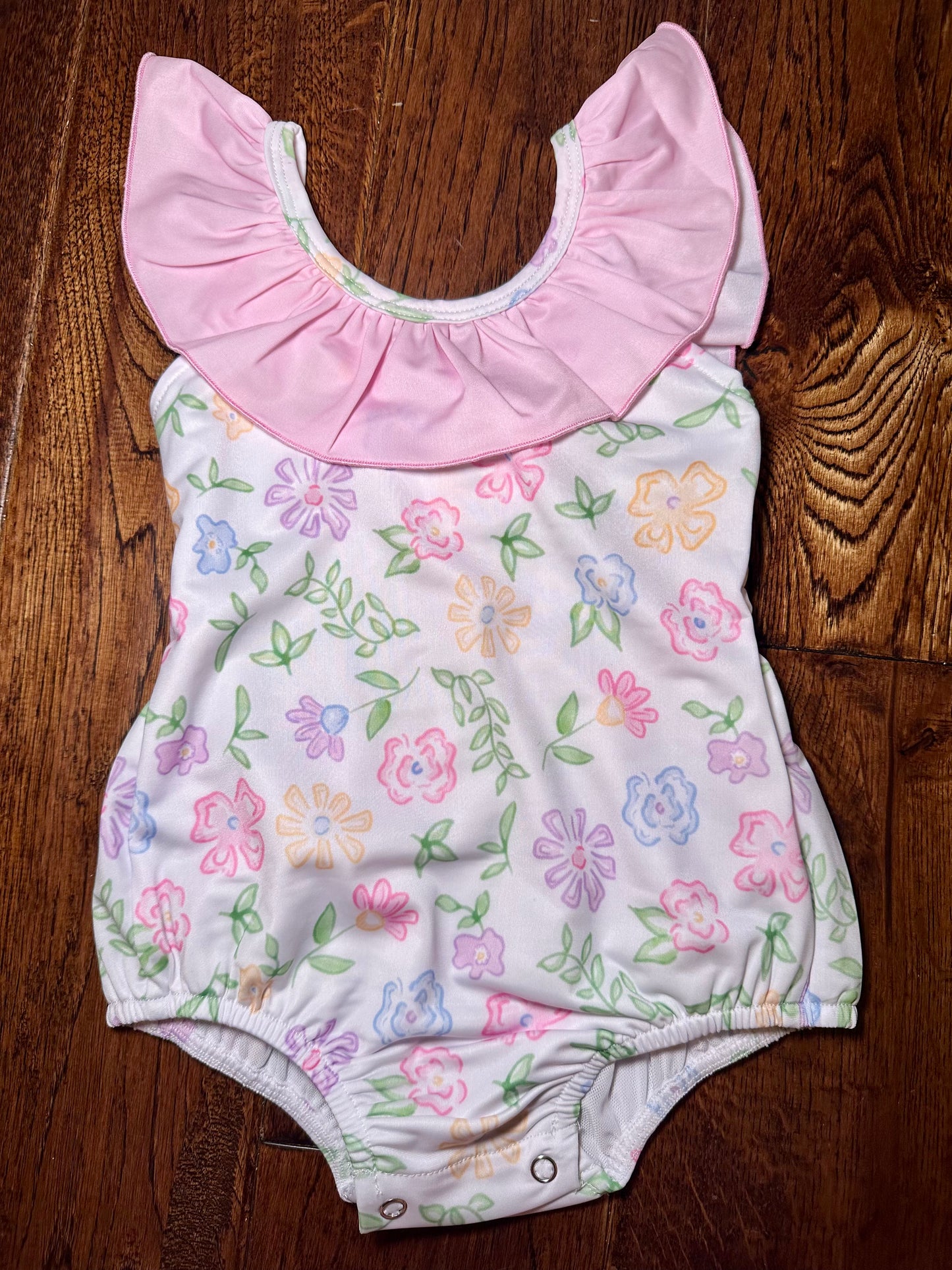 RTS 2T Ditsy Floral 1 Piece Swimsuit