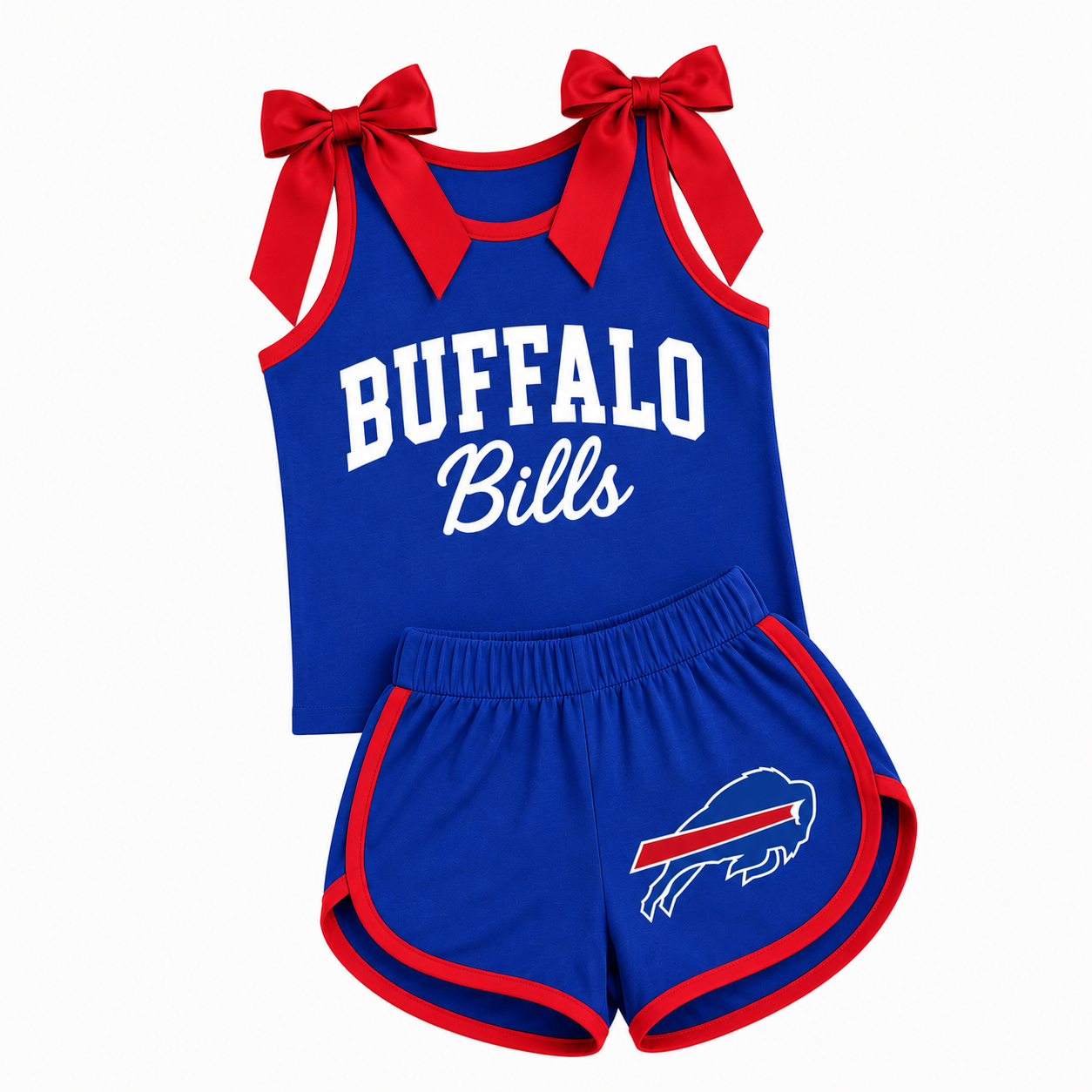B Bills Game Day Bow Athletic Set (SHIPS SEP)