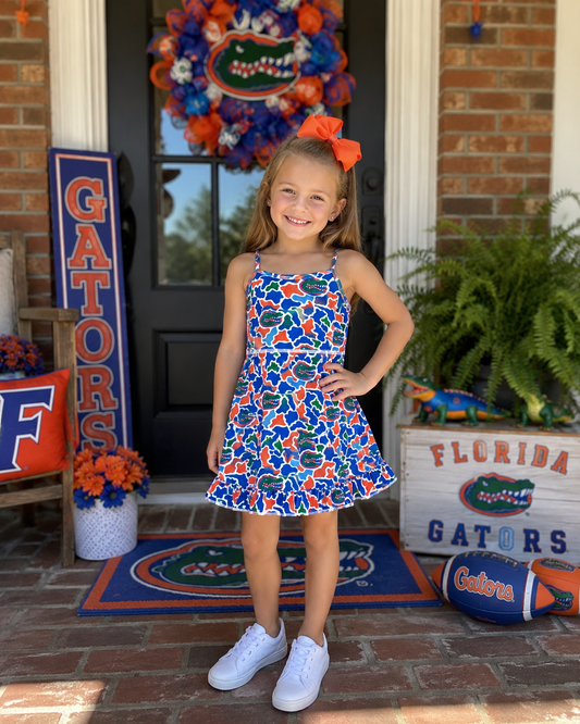 Florida Camo Spirit Twirl Dress (Ships SEP!)