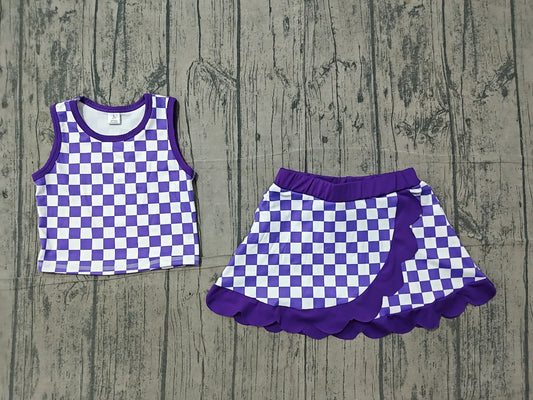 Purple Checks Performance Skort Set (Ships SEP!)