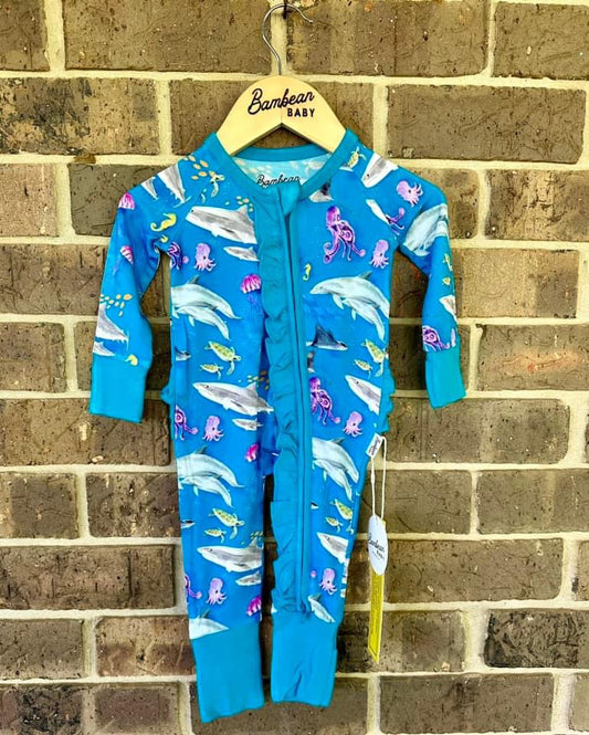 RTS - Bambean Baby Bamboo / Sea Baby Zippy With Frills