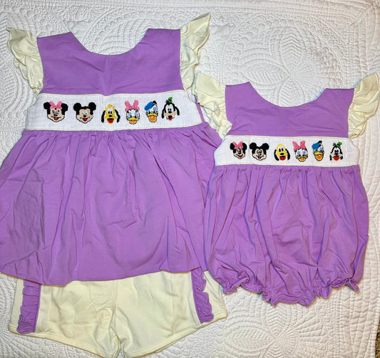 RTS 18M Smocked Girl Mouse-Keteer Bubble