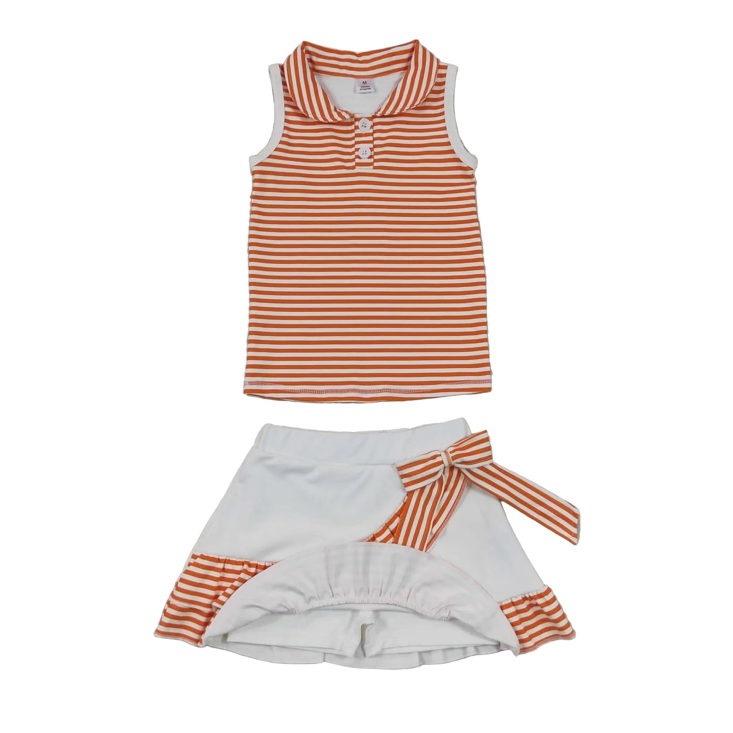 Orange Stripe Classic Skort Set (Ships SEP!)