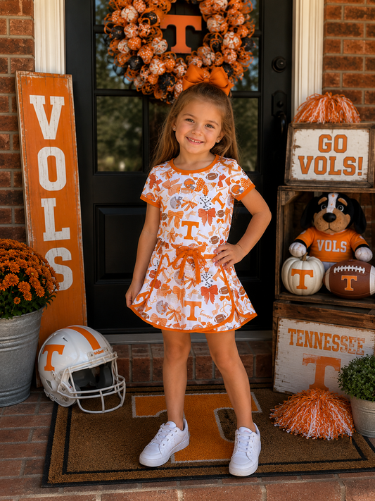Tennessee Game Day Twirl Skort Set (Ships SEP!)