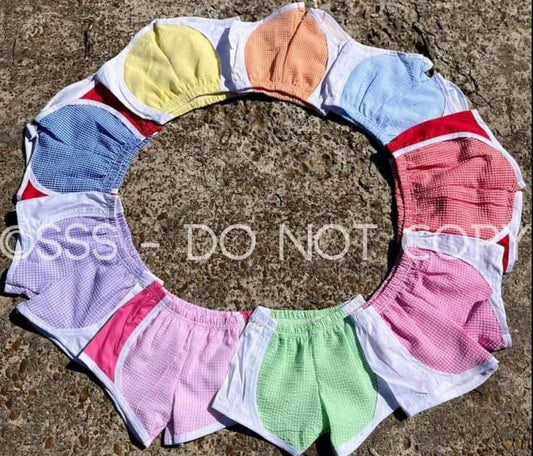 RTS - Girl’s Seersucker Athletic Shorts