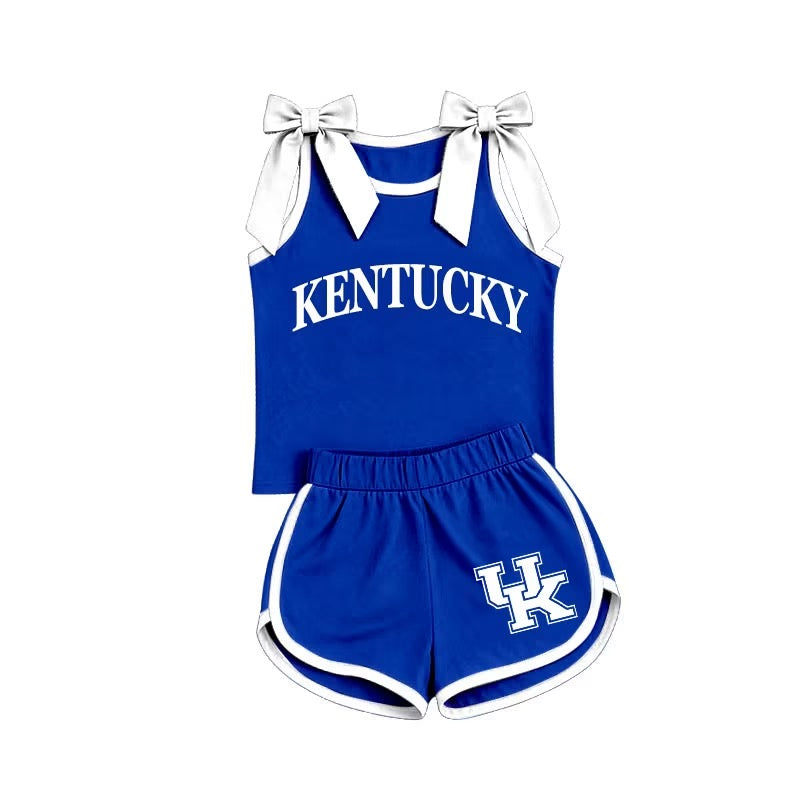 Royal Blue & White Game Day Bow Athletic Set (SHIPS SEP)