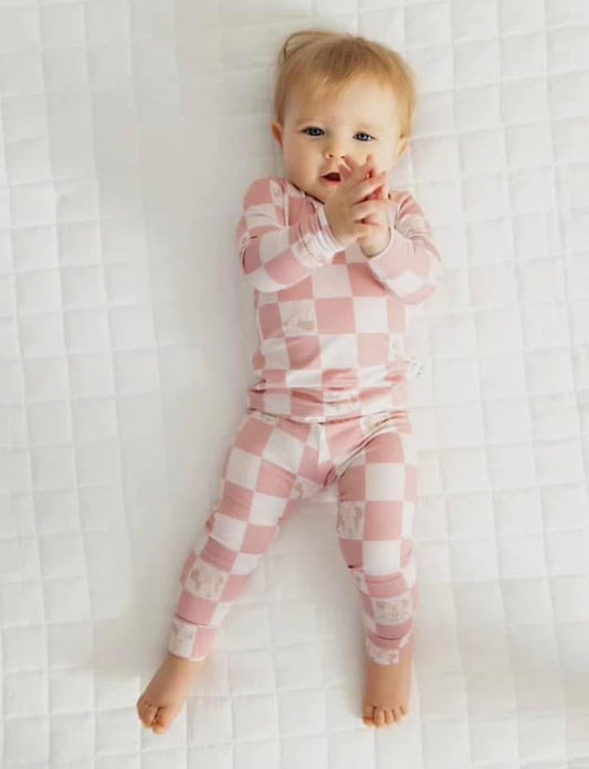 RTS - Pink Mouse Bamboo Pants Set