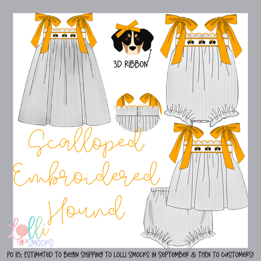 PRESALE —Scalloped Embroidered Hound (ETA Sep)
