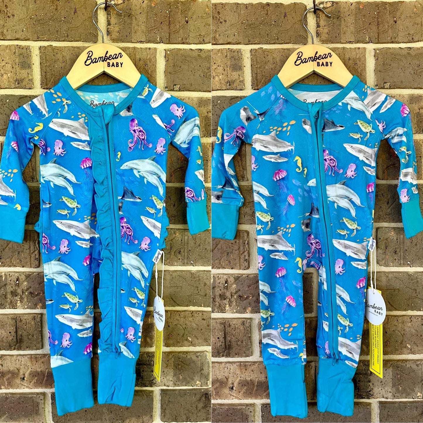 RTS - Bambean Baby Bamboo / Sea Baby Zippy With Frills