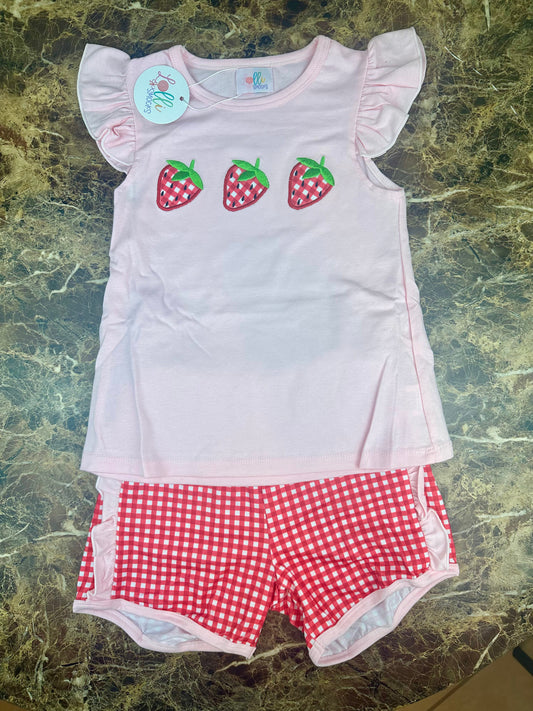 RTS - Strawberry Knit Girl Set