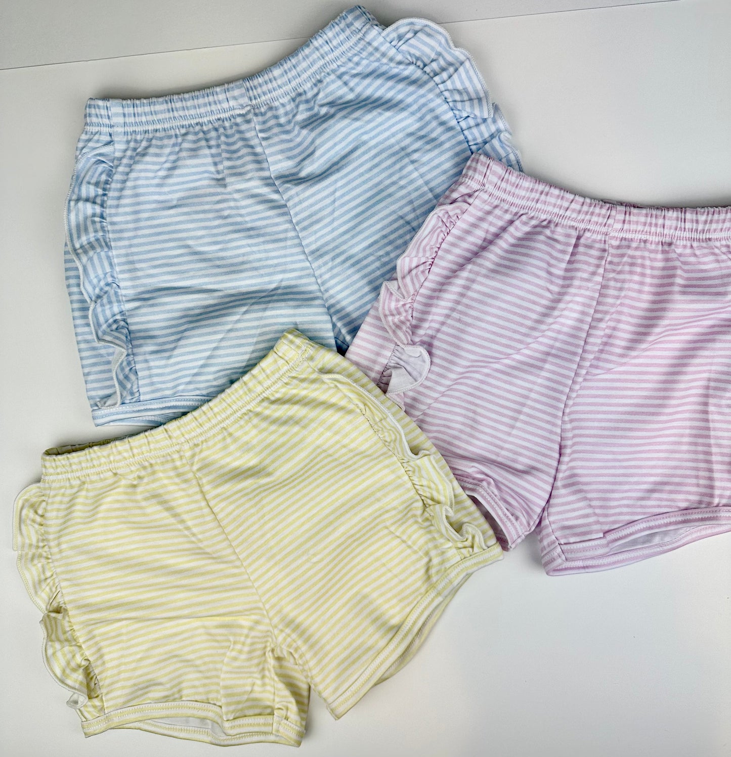 RTS - Girl’s Ruffle Striped Shorts