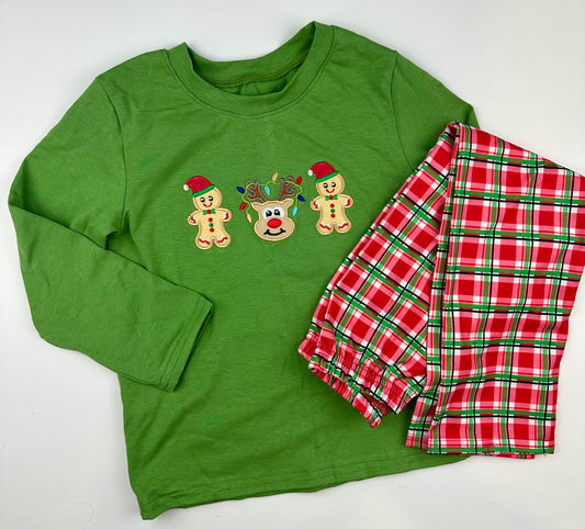 RTS Gingerbread & Reindeer Boy Pants Set