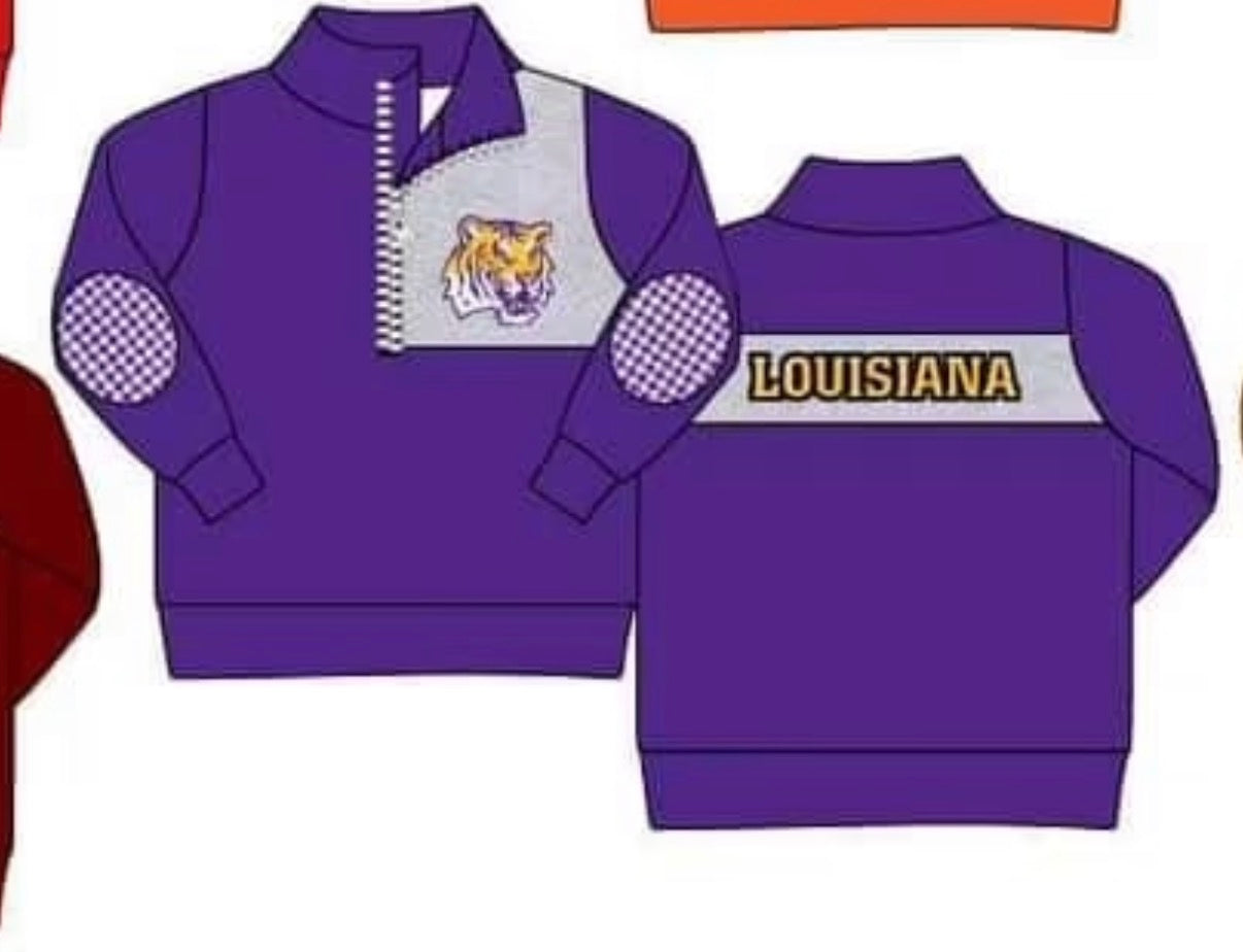 Purple & Gold Boy’s Game Day Quarter Zip (SHIPS SEP)