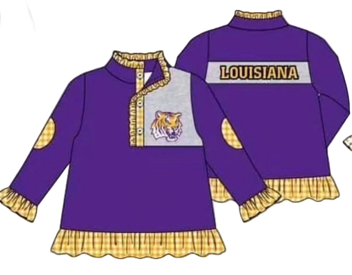 Purple & Gold Girl’s Game Day Quarter Zip (SHIPS SEP)