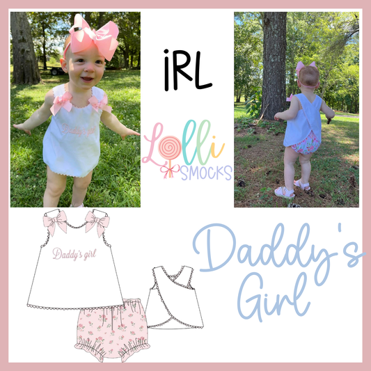 PO135 - Daddy’s Girl Bloomer Set EXTRAS (SHIPS IN JUNE!)