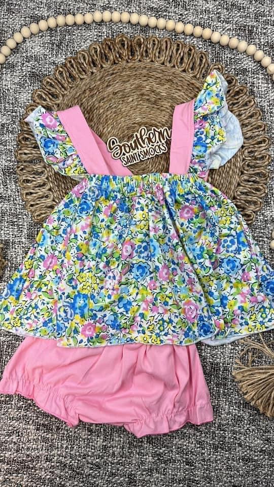 RTS - Spring Liberty Floral Bloomer Set