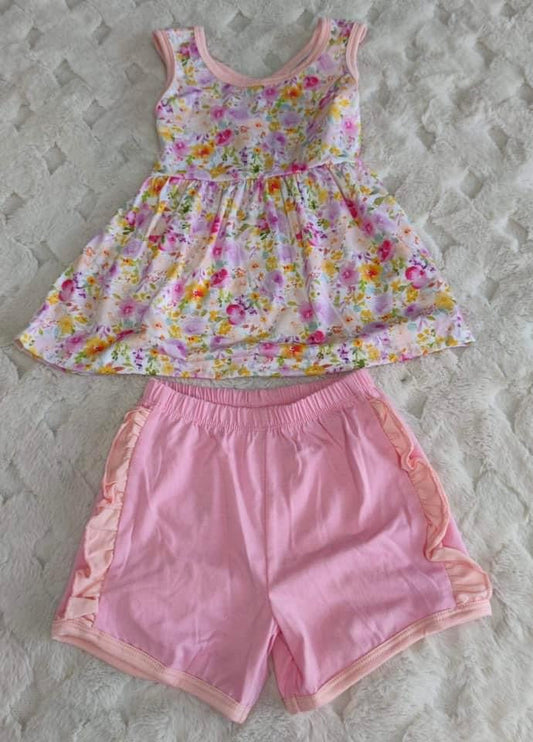 RTS - Rose Floral Girl Set