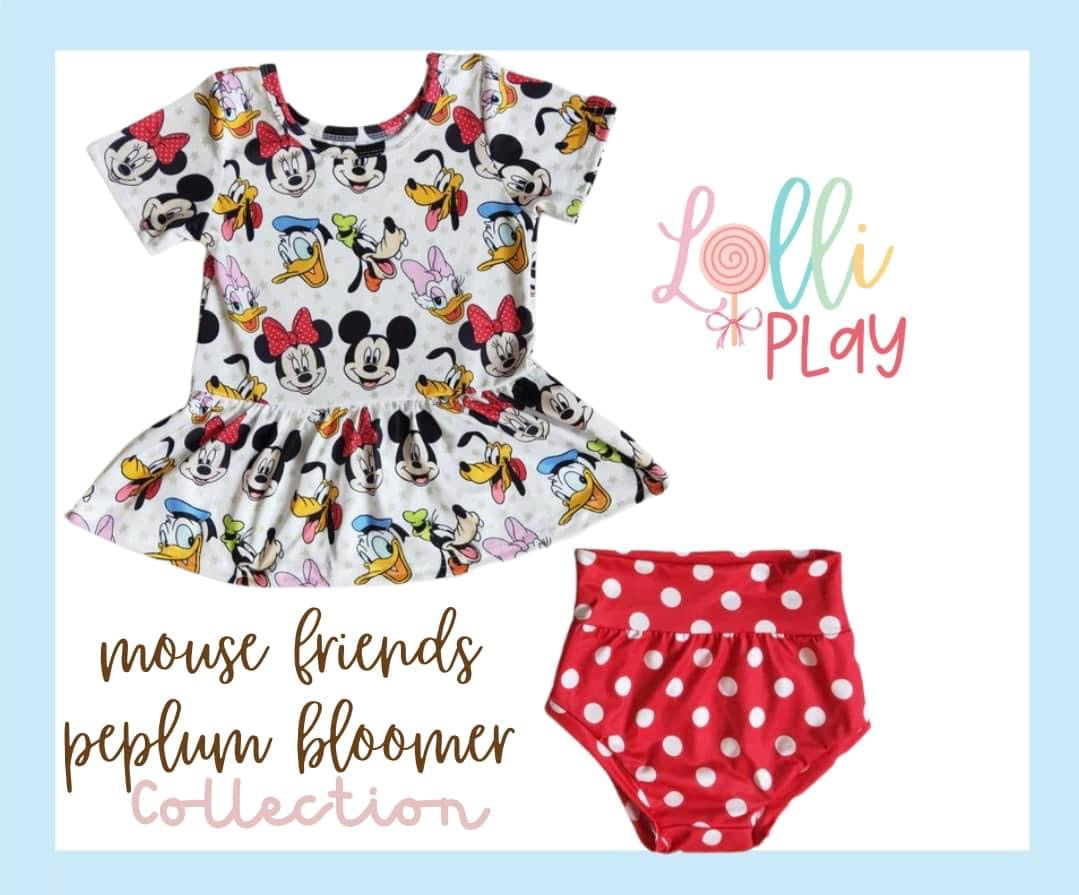 RTS - Mouse Friends Peplum Bloomer