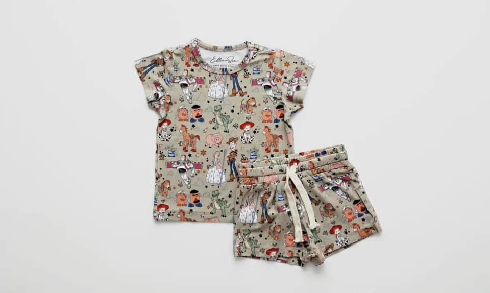 RTS - Toy Friends Bamboo 2 Piece Shorts Lounge Set