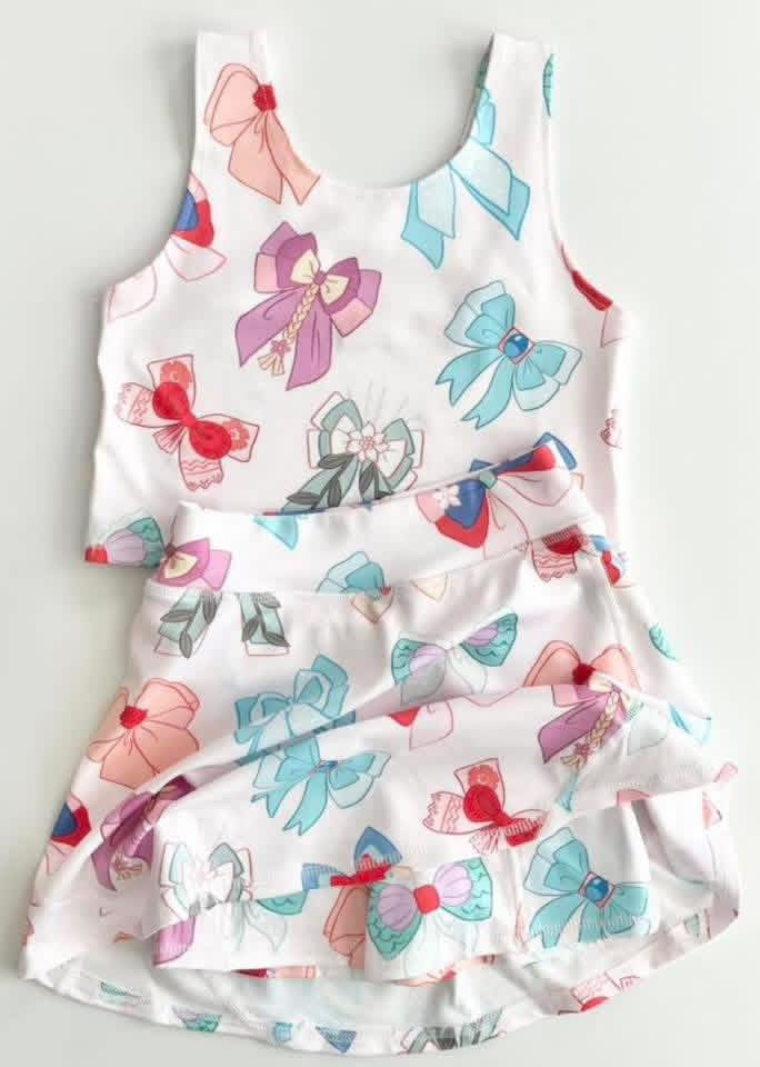RTS - Princess Bows Athletic 2 Piece Set